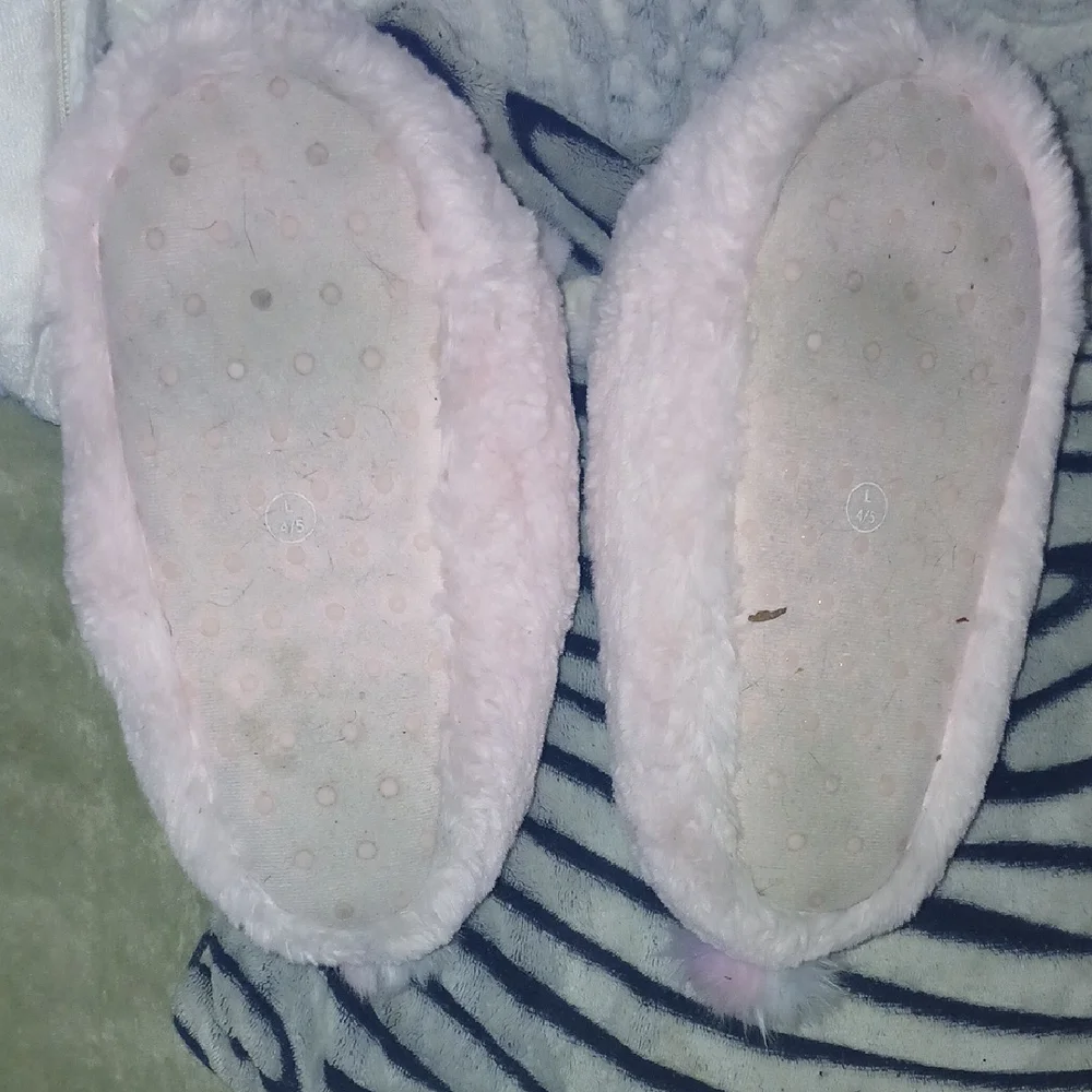 Plush Unicorn Slippers with Gold Horn